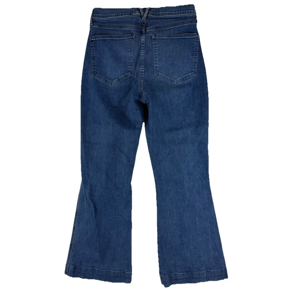 Veronica Beard Jeans Womens 30 Blue Carson High Rise Ankle Flare‎ Stretch Denim
